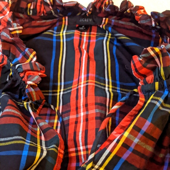 Scalloped tie-neck in Stewart Tartan - Picture 6 of 10